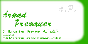 arpad premauer business card